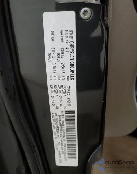 2011 Dodge Grand Caravan Express from USA, damaged, VIN 2D4RN4DGXBR731943